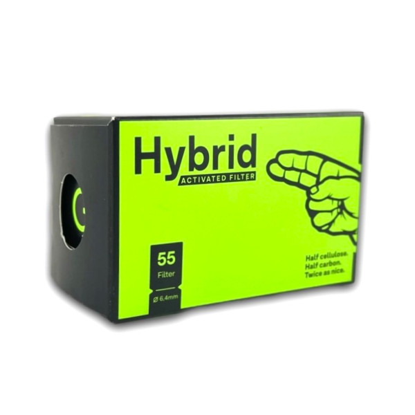  Фільтри для самокруток  HYBRIDE CARBON CLASSIC - 6,4 х 30 мм (55 шт)