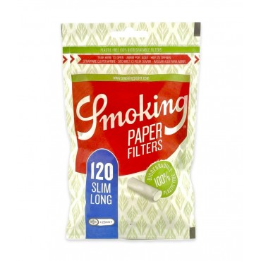 Фільтри для самокруток SMOKING PAPER SLIM LONG 6x22 мм (120 шт)