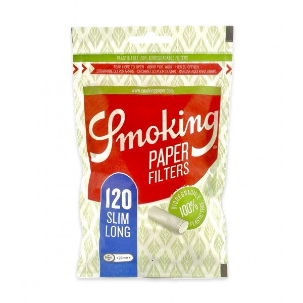 Фільтри для самокруток SMOKING PAPER SLIM LONG 6x22 мм (120 шт)