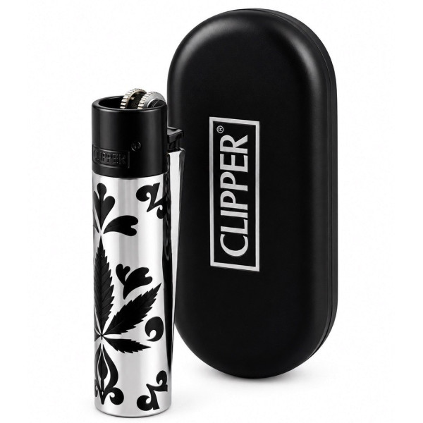 CLIPPER METAL ELEGANT WEED SILVER Lighter