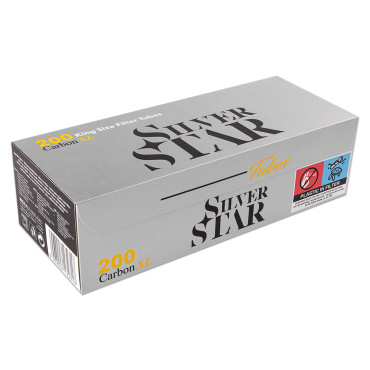 Гільзи для набивання сигарет  SILVER STAR CARBON X-LONG (200 шт)