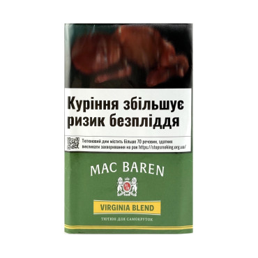 Табак для самокруток MAC BAREN VIRGINIA BLEND 30 г Табак для самокруток MAC BAREN VIRGINIA BLEND 30 г