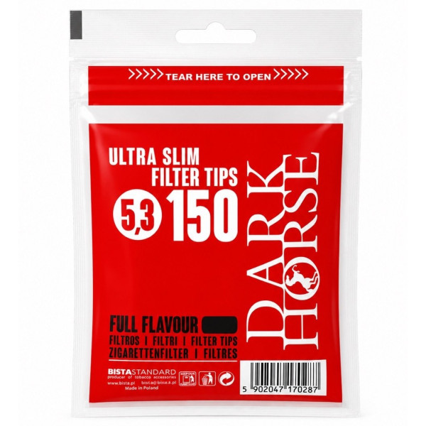 Фільтри для самокруток DARK HORSE ULTRA SLIM 5,3х15 мм (150 шт)