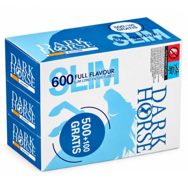 DARK HORSE SLIM LONG 7x20 mm Cork Filter Tubes (500+100 pcs)