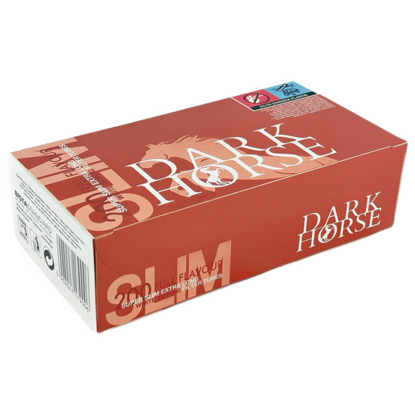 Гільзи для набивання сигарет DARK HORSE SUPER SLIM EXTRA LONG WHITE (200 шт)