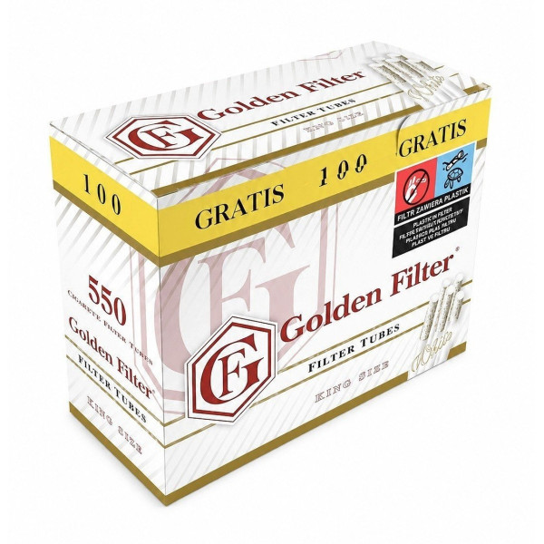 Гільзи для набивання сигарет GOLDEN FILTER WHITE 24 мм ( 550 шт)