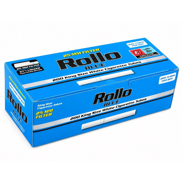 Гільзи ROLLO BLUE 8X25мм , X-LONG 84 мм (200 шт)