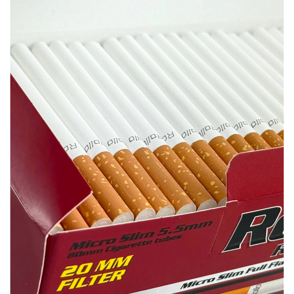 Rollo Red Cigarette rolling cartridges ROLLO RED 5.5X20mm MICRO SLIM, 88 mm (200 ...