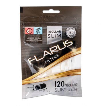 Фільтри для самокруток FLARUS SLIM 6х15мм (120 шт)