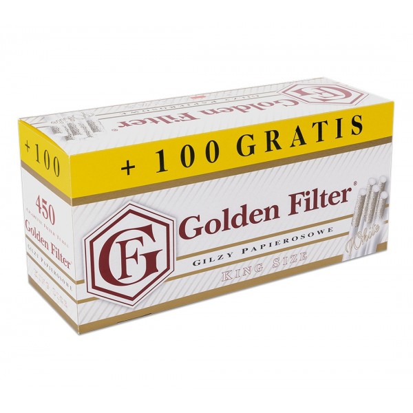 Гільзи для набивання сигарет GOLDEN FILTER WHITE 24 мм ( 550 шт)