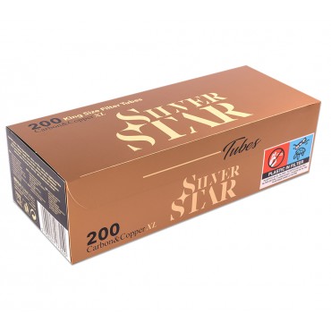 Гільзи для набивання сигарет SILVER STAR CARBON & COPPER X-LONG (200 шт)