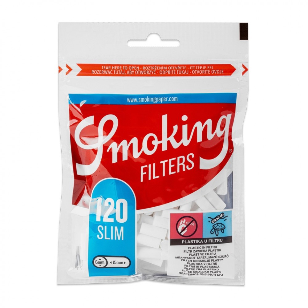 Фільтри для самокруток SMOKING SLIM 6х15 мм (120 шт)