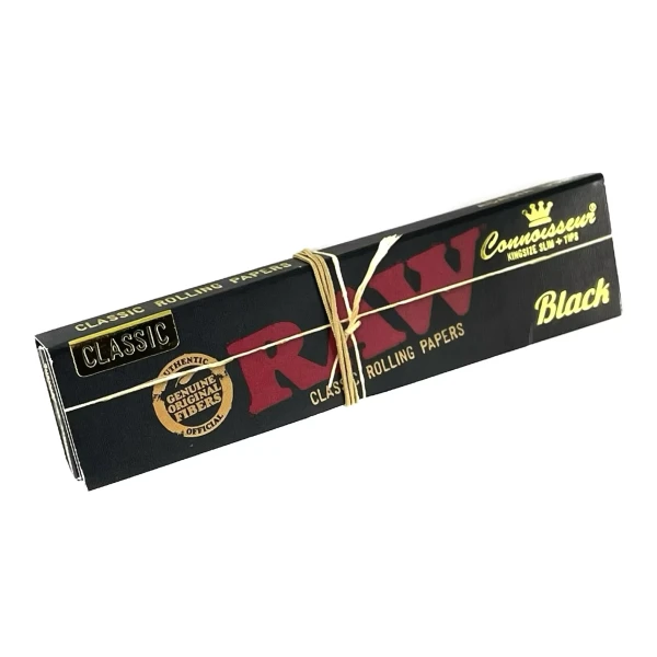 Raw Classic Black Ks Slim + Tips Rolling Paper