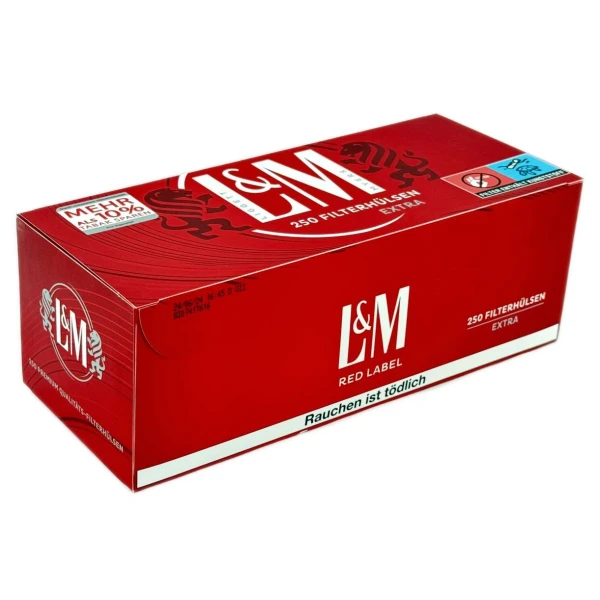 LM Red Cigarette Tubes 24 Mm (250 Pcs)