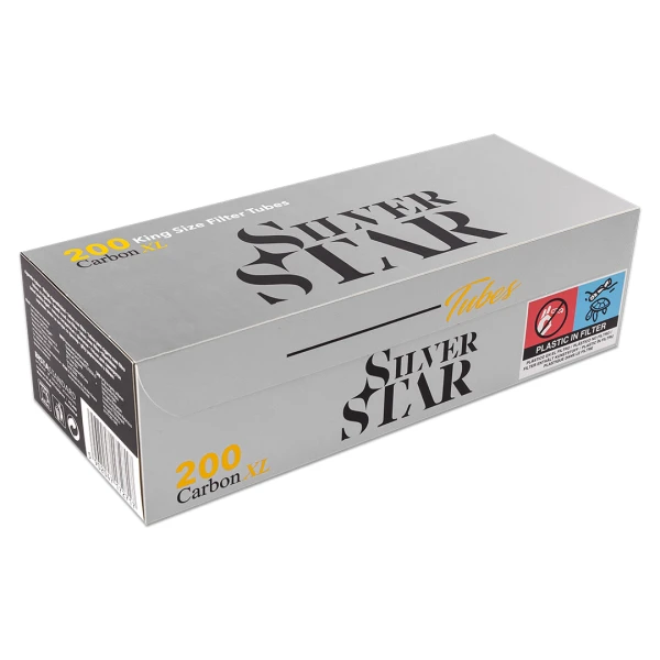 Silver Star Carbon X-long Cigarette Tubes (200 Pcs)