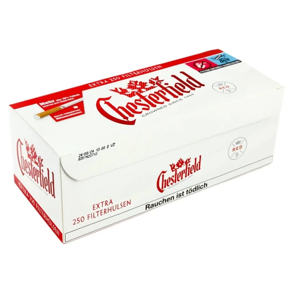 Гільзи для набивання сигарет CHESTERFIELD RED X LONG (250 шт)