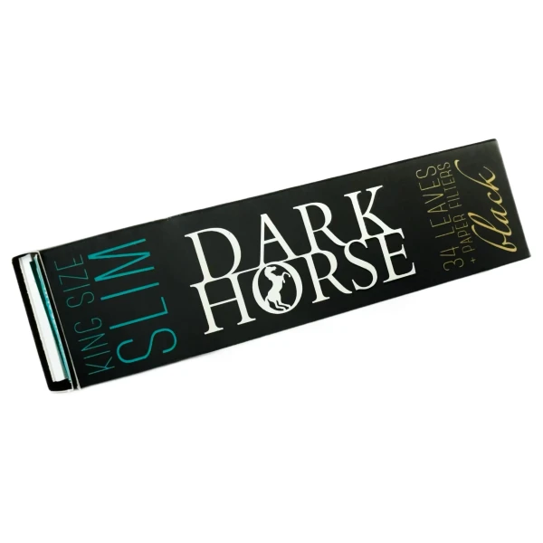 Папір для самокруток DARK HORSE KS SLIM BLACK magnetic + TIPS