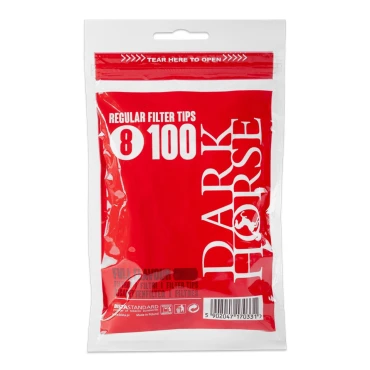 Cigarette Filters Dark Horse Regular 8x15 Mm (100 Pcs)