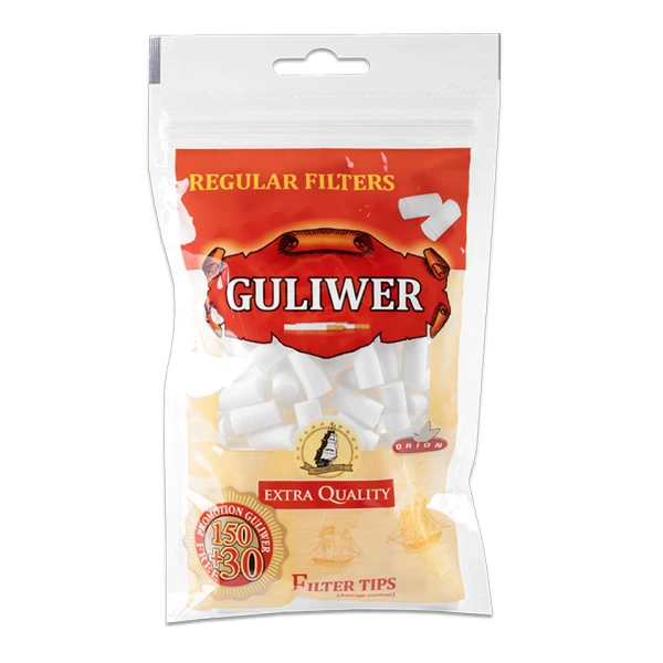 Cigarette Filters Guliwer Regular 8x15 Mm (180 Pcs)