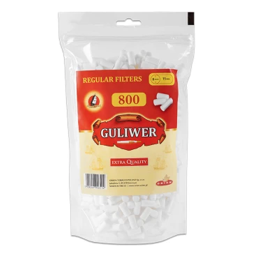 Фильтры для самокруток GULIWER REGULAR 8X15 мм (800 шт)