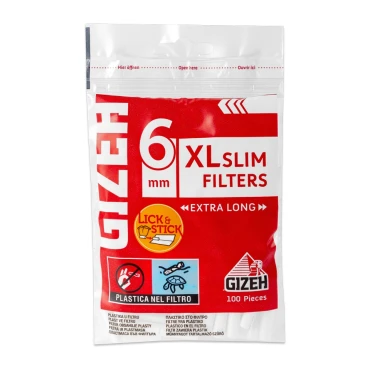 Фільтри для самокруток GIZEH SLIM EXTRA LONG 6x19 мм (100 шт)