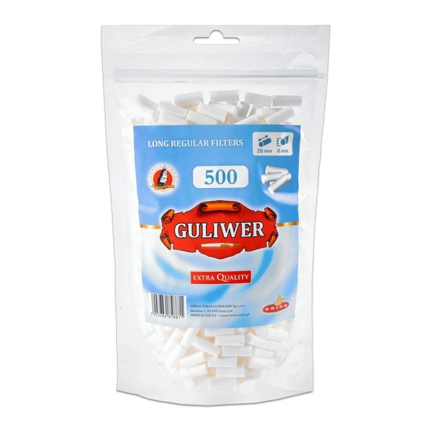 Cigarette Filters Guliwer Regular Long 8x20 Mm (500 Pcs)