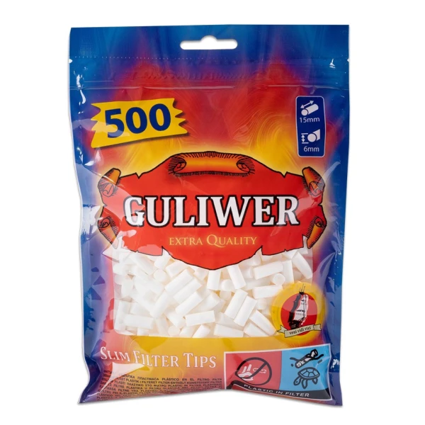 Cigarette Filters Guliwer Slim 6x15 Mm (500 Pcs)