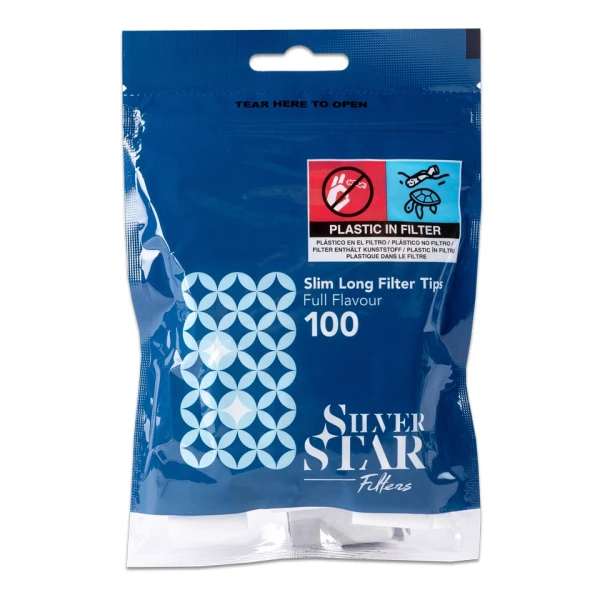 Фільтри для самокруток SILVER STAR SLIM LONG 6х22 мм ( 100 шт)