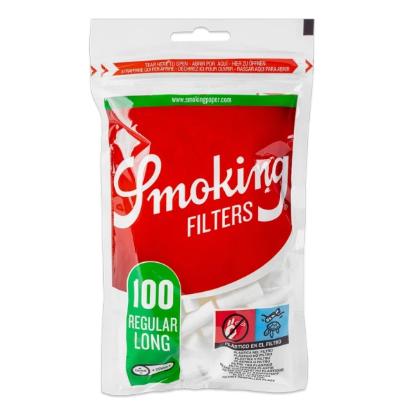 Фильтры для самокруток SMOKING REGULAR LONG 8х22 мм (100 шт)