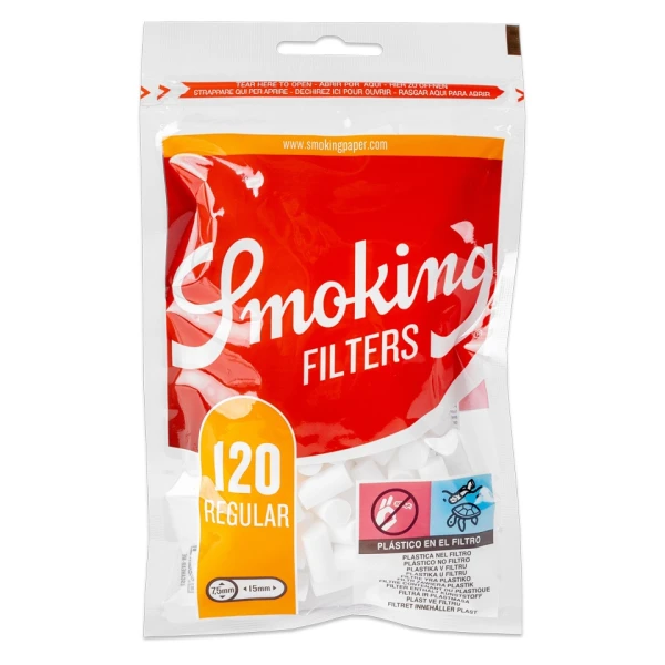 Фильтры для самокруток SMOKING REGULAR 7,5 х15 мм (120 шт)