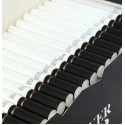 Cigarette rolling sleeves SILVER STAR CARBON BLACK - WHITE X-LONG (200 pcs)